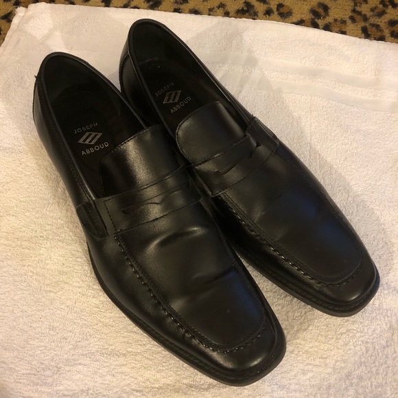 joseph abboud black patent dress shoe